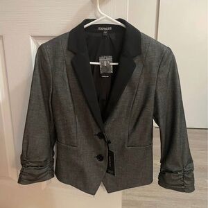 Express women’s ruched sleeve jacket